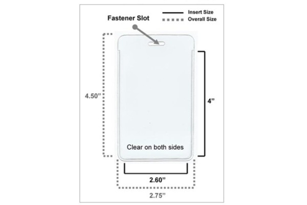 Vertical Vinyl Badge Holder With Slot Vertical Vinyl Badge Holder With Slot