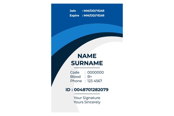 Classic Style ID Blue Badge