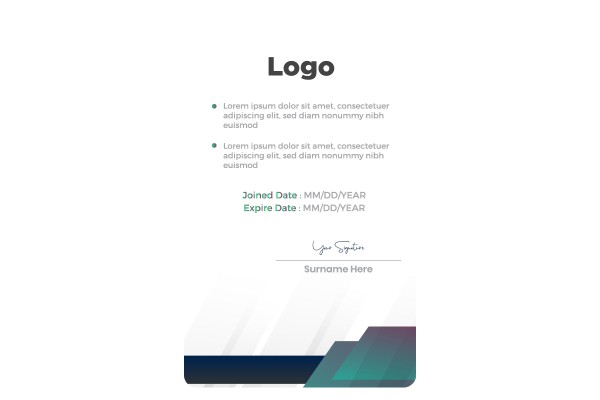 Modern Employee Business ID Security Badge
